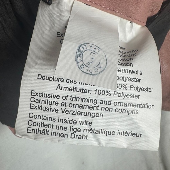 Mauritius Pink Fringe Lamb Leather Jacket Womens Size 6 Western Boho Coat NEW - Picture 8 of 16